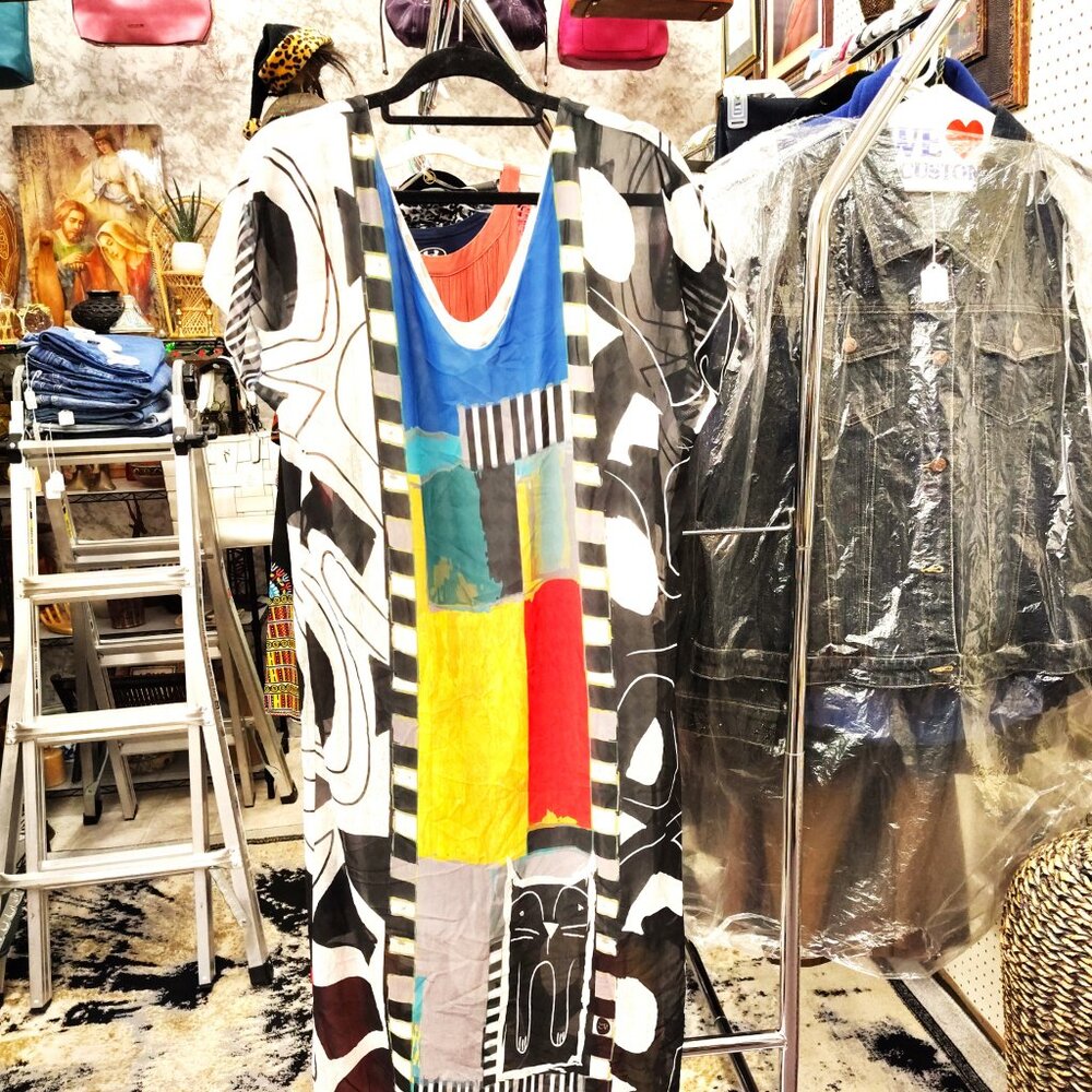 SOLD!! Maxi Light Weight Colorful Abstract Dress
